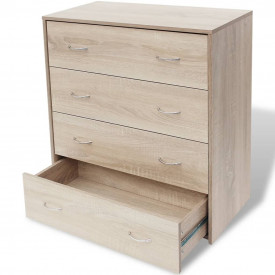 Bufet cu 4 sertare, 60 x 30,5 x 71 cm, culoare stejar - Img 2