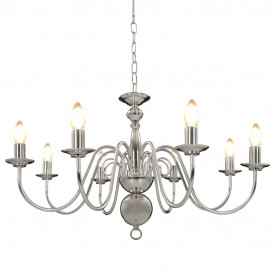 Candelabru, argintiu, 8 becuri E14