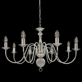 Candelabru, argintiu, 8 becuri E14 - Img 3