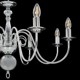 Candelabru, argintiu, 8 becuri E14 - Img 12