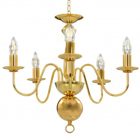 Candelabru, auriu, 5 becuri E14 - Img 2