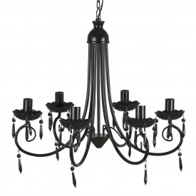 Candelabru elegant cu 6 brațe, Negru - Img 2