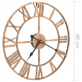 Ceas de perete, auriu, 40 cm, metal - Img 6
