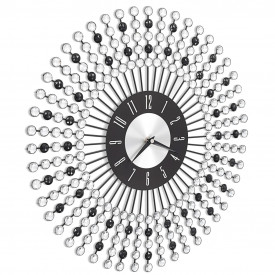 Ceas de perete, negru, 43 cm, metal - Img 3