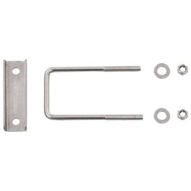 Clemă de prindere tip U pentru stâlp gard, 60x40 mm, 25 seturi - Img 3