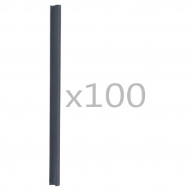Cleme fixare fâșii de gard, 100 buc., antracit, PVC - Img 2