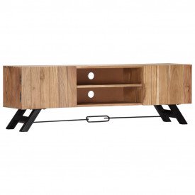 Comodă TV, 140 x 30 x 45 cm, lemn masiv de acacia - Img 12