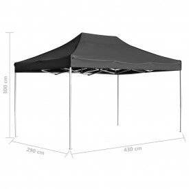 Cort de petrecere pliabil profesional antracit 4,5x3 m aluminiu - Img 8