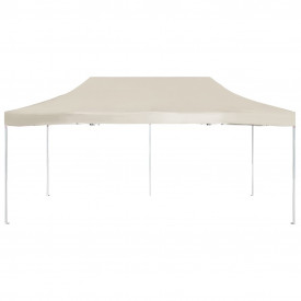 Cort de petrecere pliabil profesional, crem, 6 x 3 m, aluminiu - Img 3
