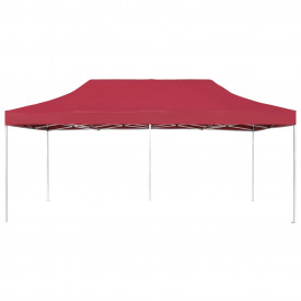 Cort de petrecere pliabil profesional, roșu vin, 6x3m, aluminiu - Img 2