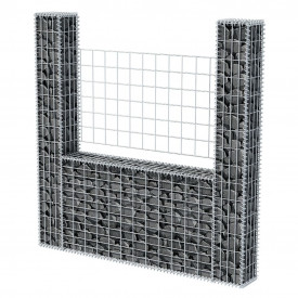 Coș Gabion în formă de U din oțel 160 x 20 x 150 cm - Img 3