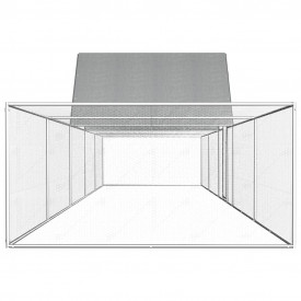 Coteț de găini, 10 x 2 x 2 m, oțel galvanizat - Img 3