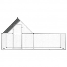 Coteț de găini, 4 x 2 x 2 m, oțel galvanizat - Img 2