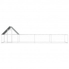 Coteț de găini, 8 x 2 x 2 m, oțel galvanizat - Img 2