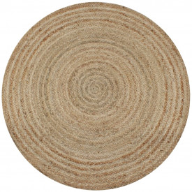 Covor din iută împletită, 150 cm, rotund
