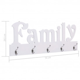Cuier de perete FAMILY, 74 x 29,5 cm - Img 6