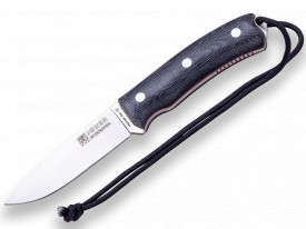 Cutit Joker Bushcrafter cu teaca piele, lama otel inox 10.5 cm, maner micarta - Img 2