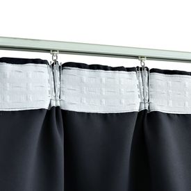 Draperii opace cu cârlige, 2 buc., antracit, 140 x 245 cm - Img 3