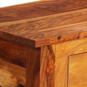 Dulap cu 3 sertare, 110x30x80 cm, lemn masiv, acacia - Img 4