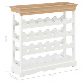 Dulap de vinuri, alb, 70 x 22,5 x 70,5 cm, MDF - Img 8