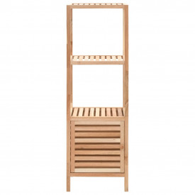 Dulap depozitare baie, 39,5x35,5x123 cm, lemn de nuc masiv - Img 3