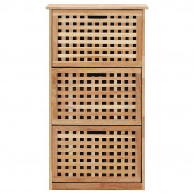 Dulap depozitare pantofi, 55 x 20 x 104 cm, lemn masiv de nuc - Img 3