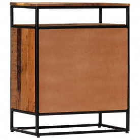 Dulap lateral, 60 x 35 x 76 cm, lemn masiv reciclat și oțel - Img 2