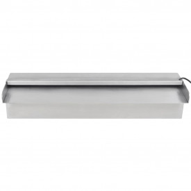 Fântâna dreptunghiulară tip cascacă, oțel inoxidabil cu ​​LED, 45 cm - Img 5