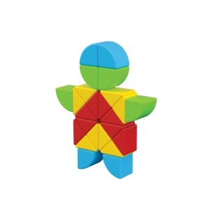 Geomag Magicube Blocks Recycled Crystal, jucarie de constructie magnetica cu 24 de piese 044 - Img 3