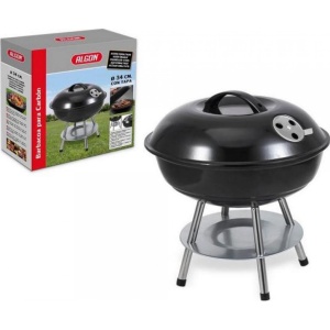 Gratar rotund negru cu capac Algon - 34 CM - Img 3