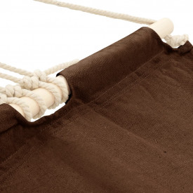 Hamac cu bare, 210 x 150 cm, maro - Img 3