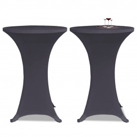 Husă de masă elastică, 4 buc., antracit, 70 cm - Img 2