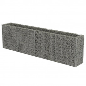 Jardinieră gabion din oțel galvanizat, 360 x 50 x 100 cm - Img 2