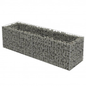 Jardinieră gabion, oțel galvanizat, 180 x 50 x 50 cm - Img 2