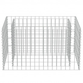 Jardinieră gabion, oțel galvanizat, 90 x 50 x 50 cm - Img 5