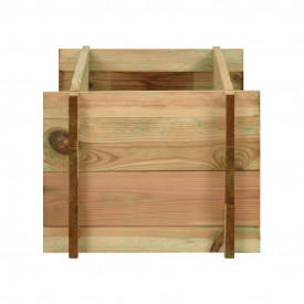 Jardinieră grădină legume și flori, lemn de pin tratat, 80 cm - Img 3