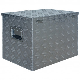 Ladă din aluminiu, 610 x 430 x 455 cm, argintiu - Img 4