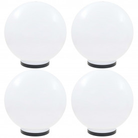 Lămpi glob cu LED, 4 buc., 40 cm, PMMA, sferic