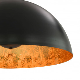 Lustre, 2 buc., negru și auriu, 50 cm, semisferic, E27 - Img 8