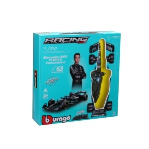 Macheta Bburago 1:24 Kit Model Formula-Cu Casca & Suport Din Plastic Mercedes Amg Petronas Team W14 Performance #63 George Russel Bb28503 - Img 3
