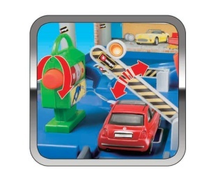Macheta Bburago 1:43 Street Fire-Autoservice Playset Incl. 1 Masina Bb30039 - Img 3