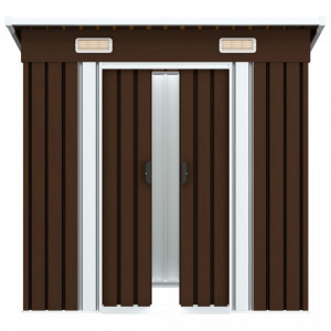 Magazie-de-gradina-maro-metal