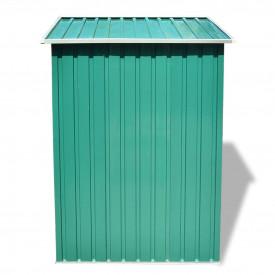 Magazie metalică de grădină, 204 x 132 x 186 cm, verde - Img 3