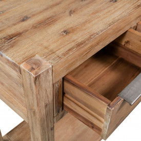 Masă consolă, 82 x 33 x 73 cm, lemn masiv de acacia - Img 5