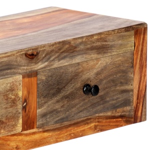 Masă consolă de perete, 100x25x20 cm, lemn masiv de sheesham - Img 9