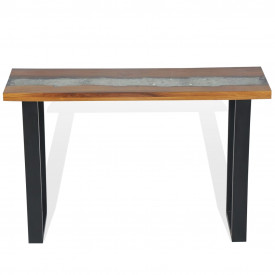 Masă consolă Lemn de tec 100 x 35 x 75 cm - Img 3