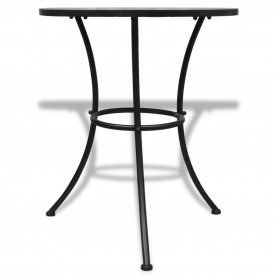 Masă cu blat mozaic 60 cm Alb/Teracota - Img 2