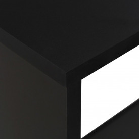 Masă de bar cu 2 blaturi, negru, 130x40x120 cm - Img 9