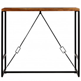 Masă de bar din lemn masiv reciclat, 120 x 60 x 106 cm - Img 3