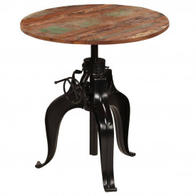 Masă de bar din lemn masiv reciclat, 75 x (76-110) cm